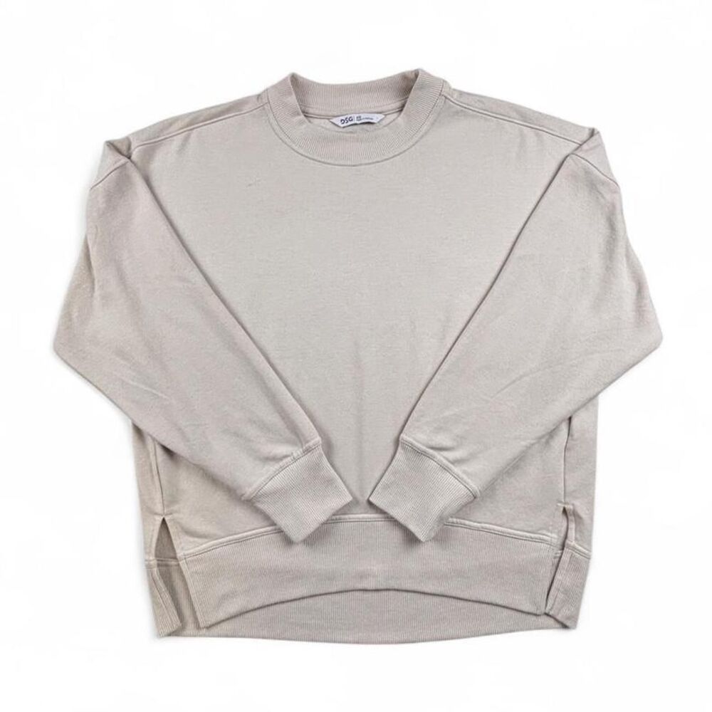 DSG Women’s Oversized Crewneck Sweatshirt Size XS Cream Beige Minimalist Cozy